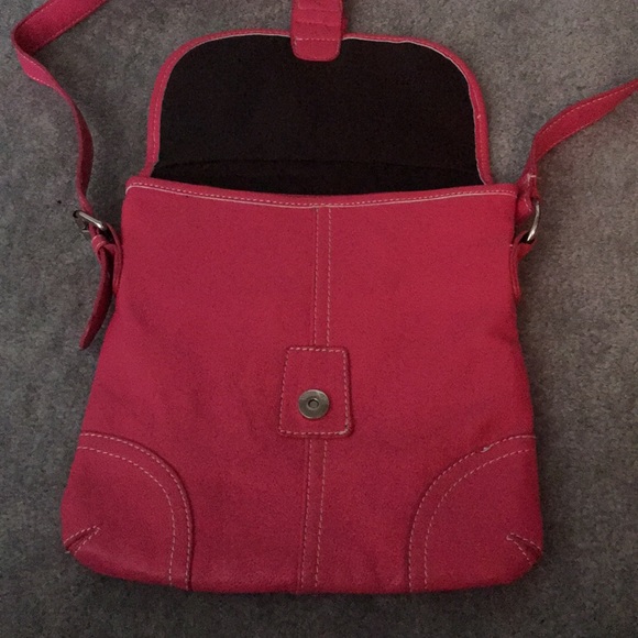 NWOT Pink Leather Crossbody - Picture 3 of 8
